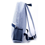 Personalized Purple seersucker knapsack