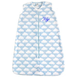 Personalized Baby SAFE SLEEP Soft Plush Wearable Sleeping bag | BLUE CLOUDS