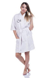 Personalized Woman waffle weave robe