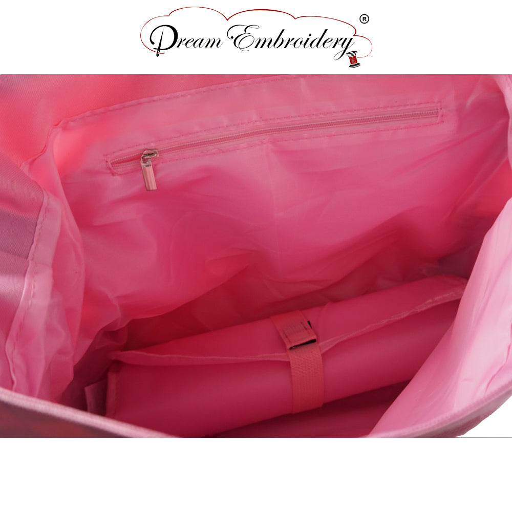 Personalized Quilted Messenger diaper bag -Pink