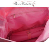 Personalized Quilted Messenger diaper bag -Pink