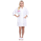 Personalized Woman waffle weave robe