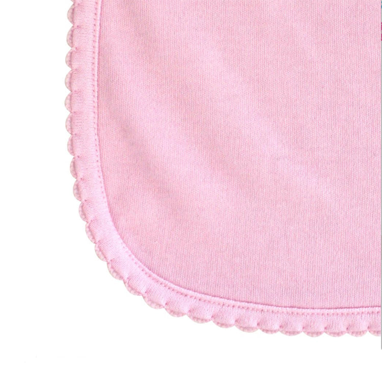 Personalized Baby bib - Pink Scallop