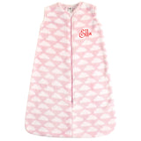 Personalized Baby SAFE SLEEP Soft Plush Wearable Sleeping bag | PINK CLOUDS