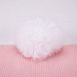 Personalized Knitted 100% Cotton Rabbit Blanket -Pink