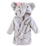 Personalized Plush Baby Bathrobe -Princess Elephant