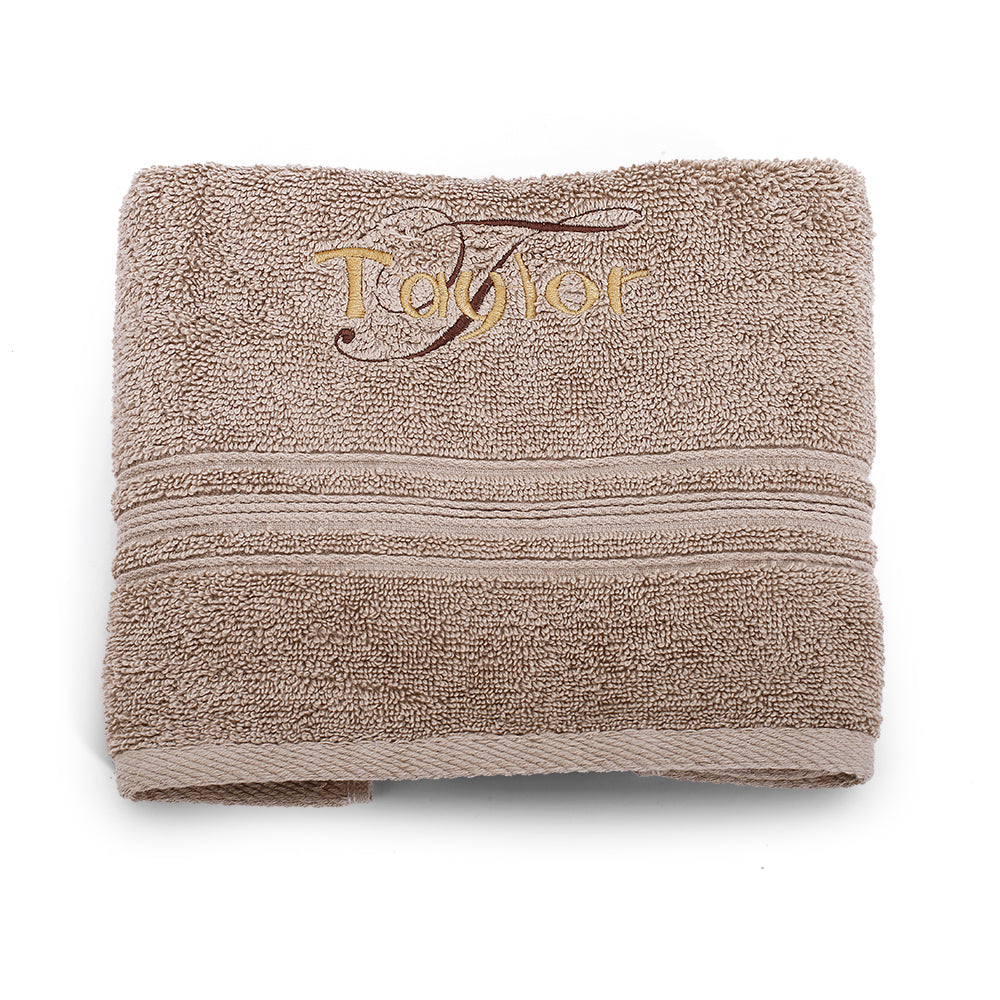 Personalized Thick Beige bath towel / premium Quality 100% Cotton