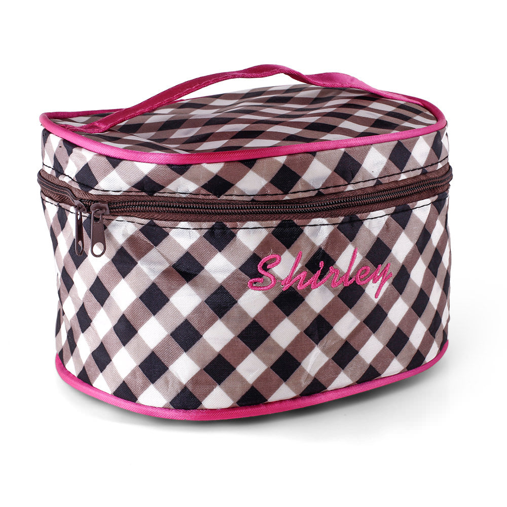 Personalized Cosmetic bag with handle