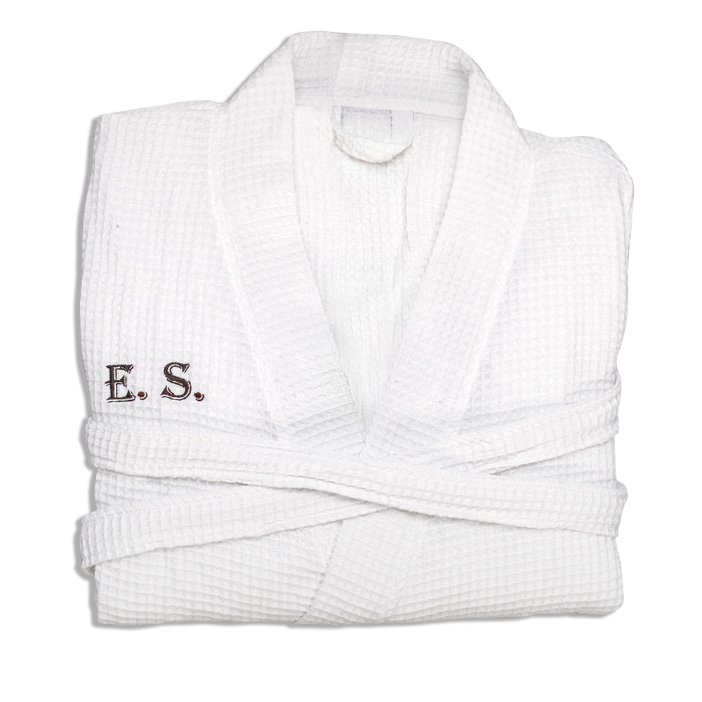 Personalized Men waffle weave robe For Spa & Present