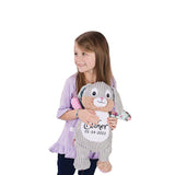 Personalized Baby plush animal Pink Bunny Arlequin