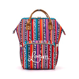 Personalized Large Diaper Bag Knapsack - Aztec