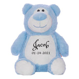 Personalized Baby plush animal Blue bear