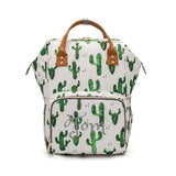 Personalized Large Diaper Bag Knapsack - Cactus print