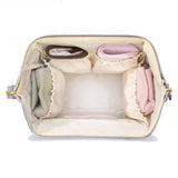 Personalized Large Diaper Bag Knapsack set -Lavender /Grey