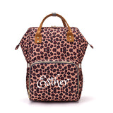 Personalized Large Diaper Bag Knapsack - Pink Cheetah