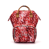 Personalized Large Diaper Bag Knapsack - Red print